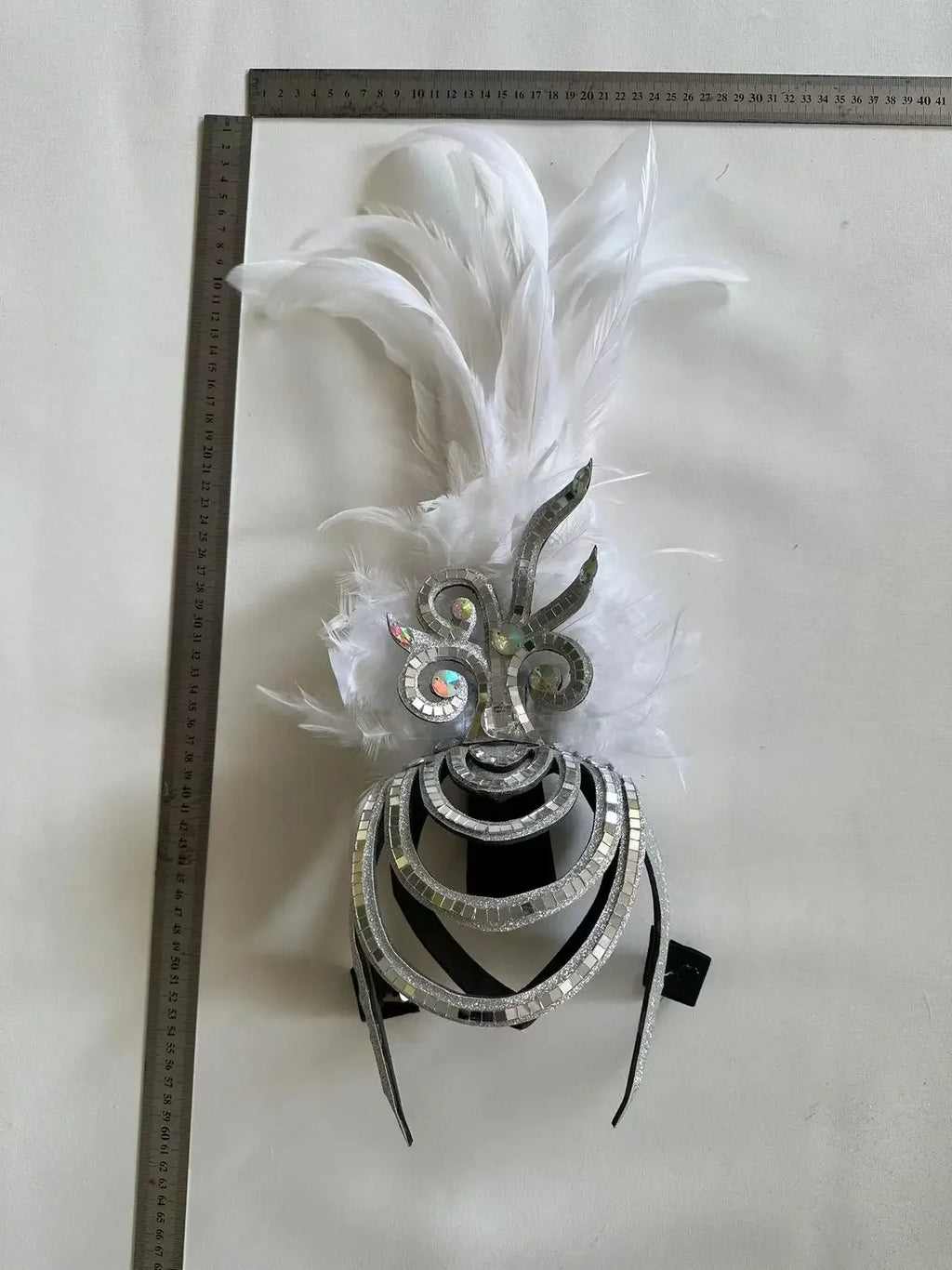 The Stardust Wings of Radiance – Deluxe Feathered Samba & Carnival Crown