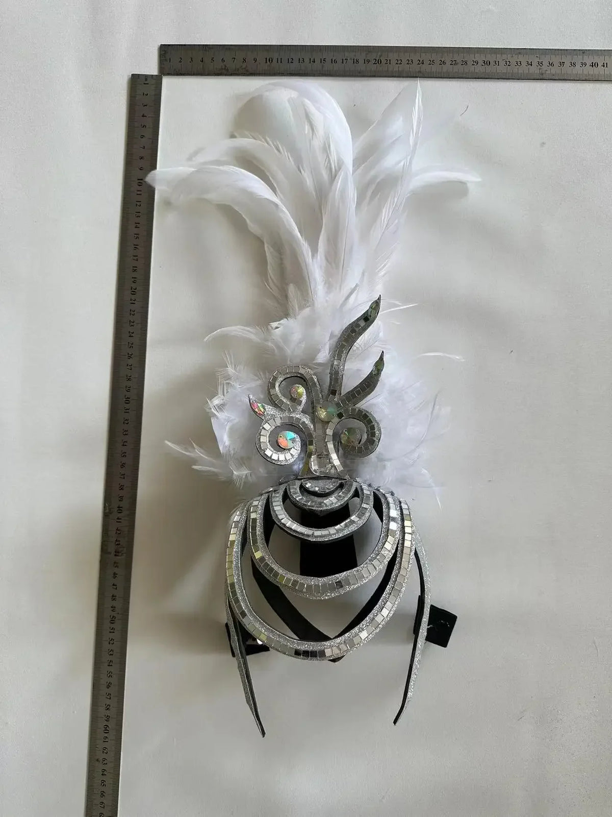 The Stardust Wings of Radiance – Deluxe Feathered Samba & Carnival Crown