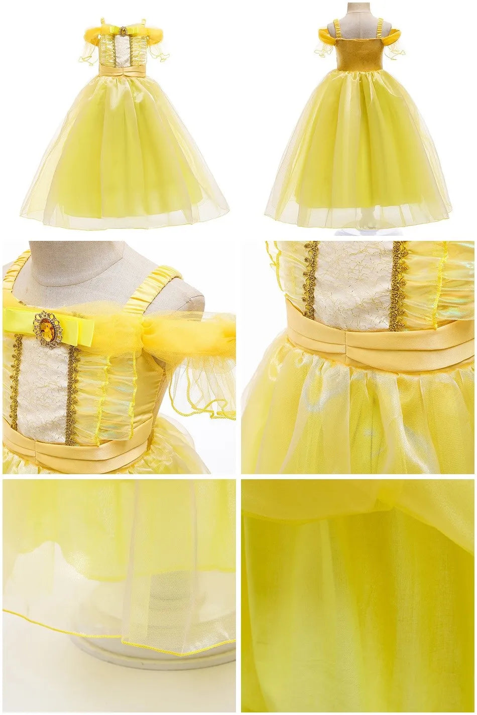 Kids Princess Costume Dress for Girls Cosplay Parties
