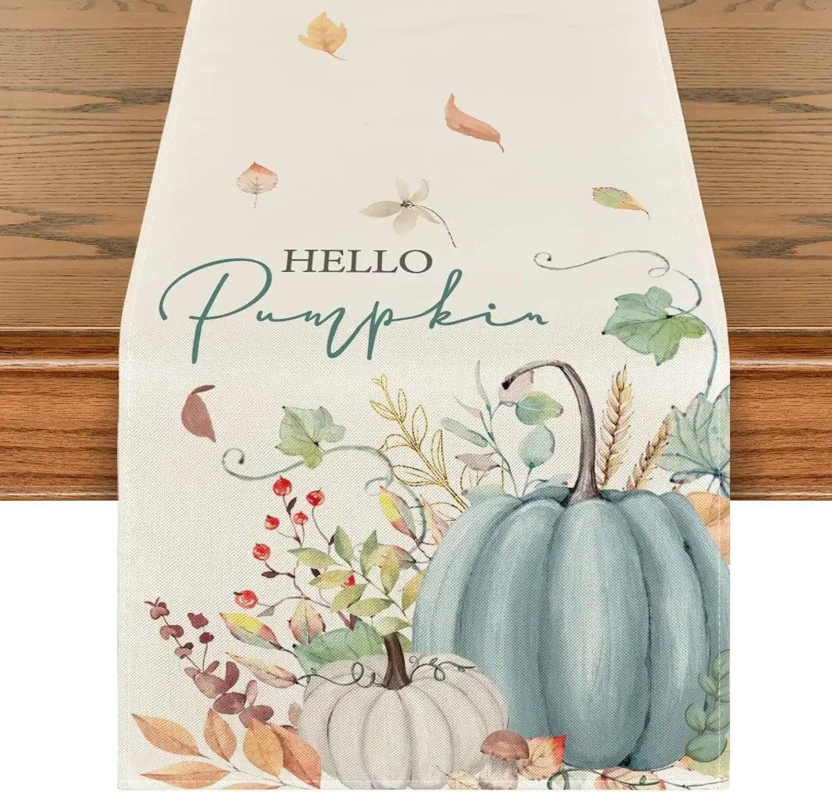 Autumn Thanksgiving Table Runners, 72 to 108 in