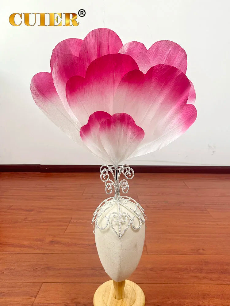 The Stardust Empress Blossom – Deluxe Crystal & Feather Carnival Headpiece Hair Jewelry