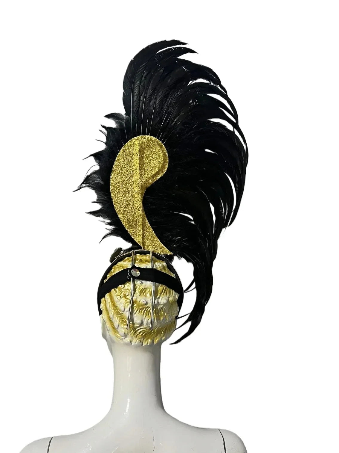 The Stardust Empress Dionysia – White Feather Carnival & Masque Ball Headdress