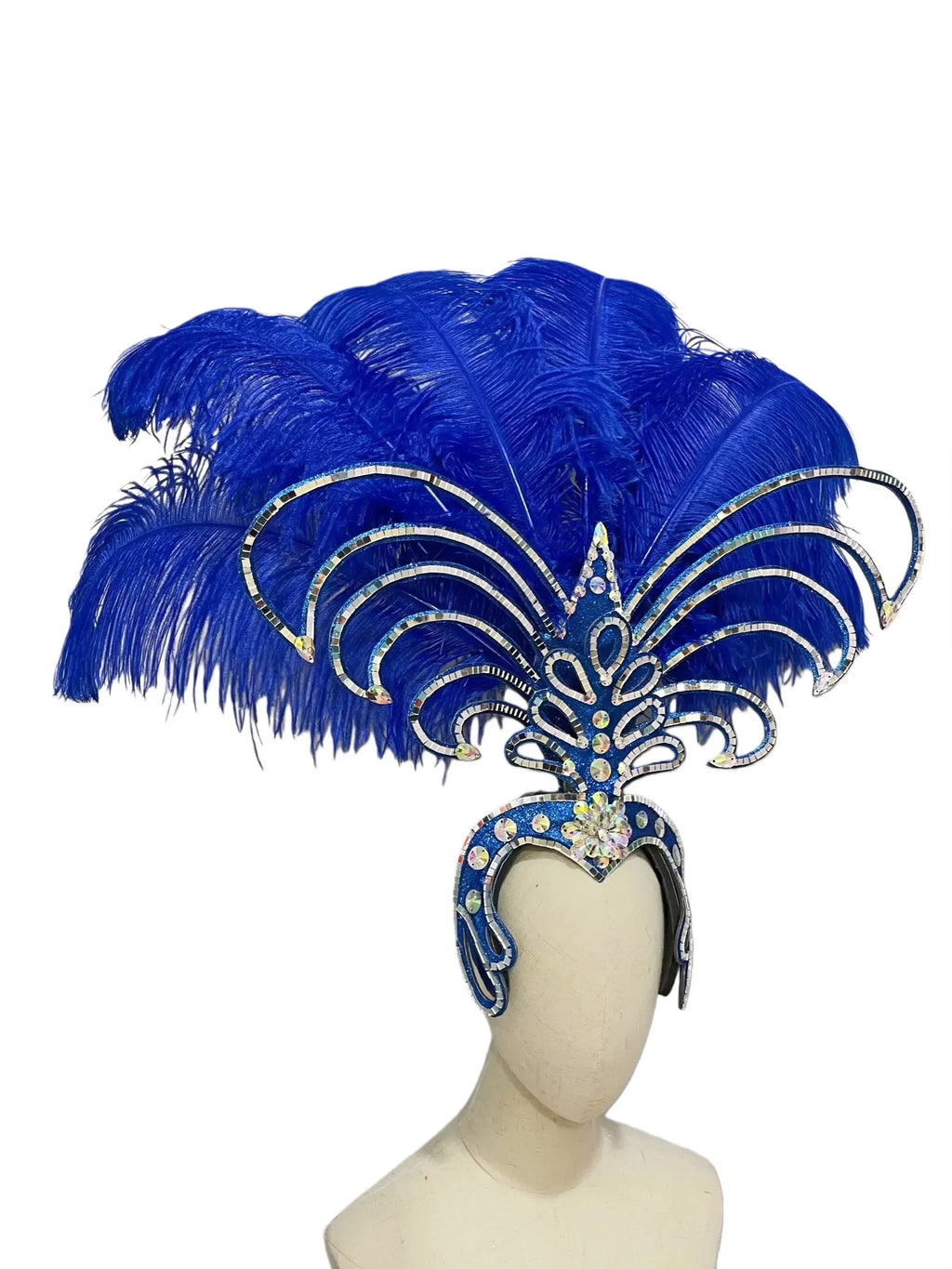 The Stardust Dionysia – Elegant Feathered Samba Carnival & Masquerade Headdress