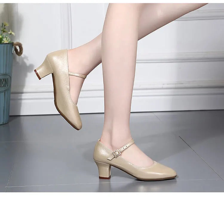 The Stardust Darling Mary Jane – Classic Block Heel Practice Shoe