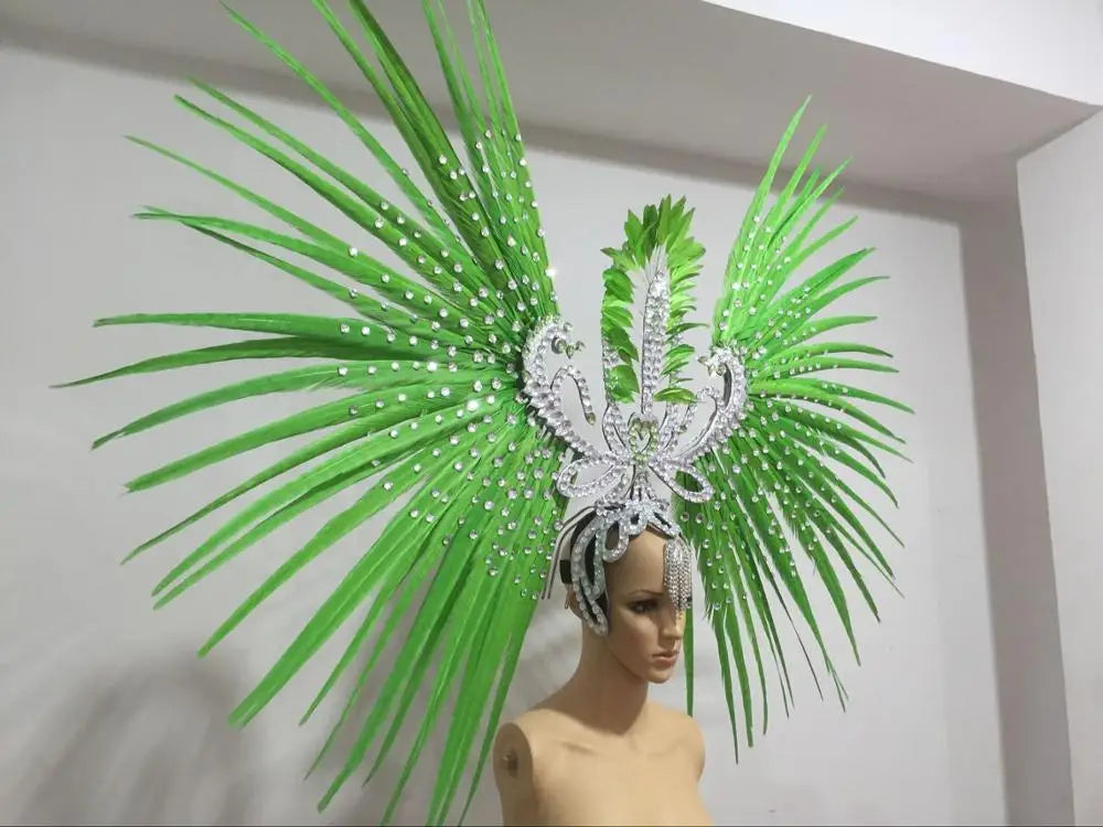 The Stardust Tropicana Samba Crown – Feather & Rhinestone Stage Headdress