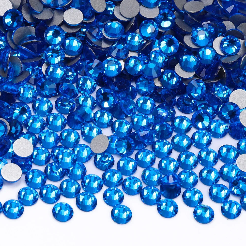 SS3-SS60 Blue Series Non-Hotfix High Quality Glass Flatback Rhinestones