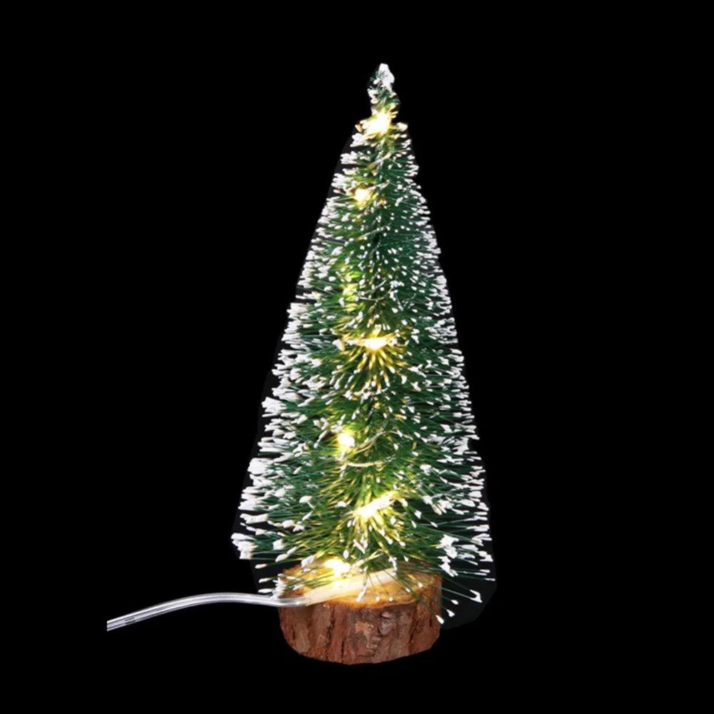 Lighted Mini Snowy Christmas Trees, 15 to 30 cm, U.S. Fulfillment