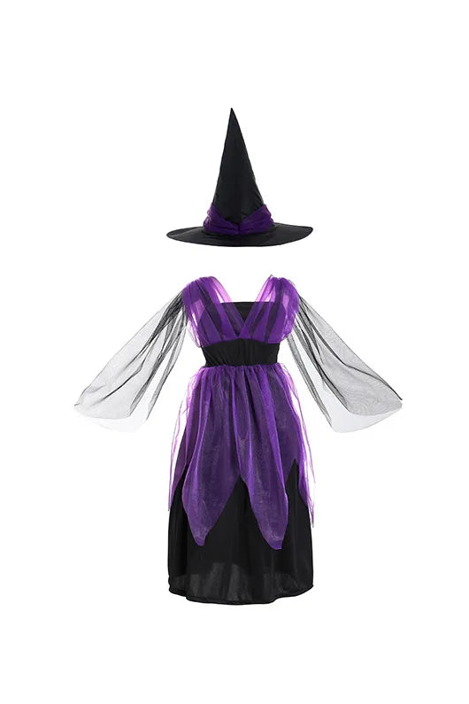 Girls Vampire Costume Gothic Tutu Dress – Halloween Fantasy Outfit