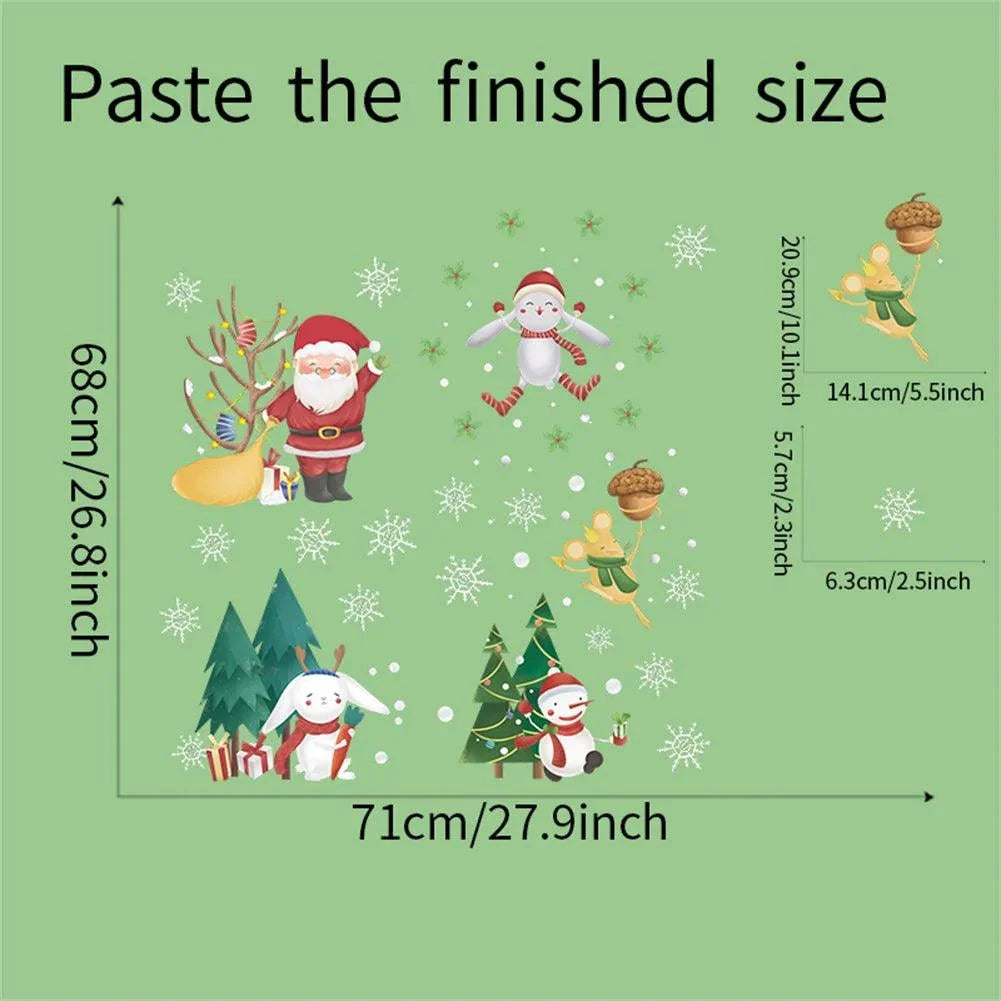 2-Piece Santa Christmas Window Decal Set