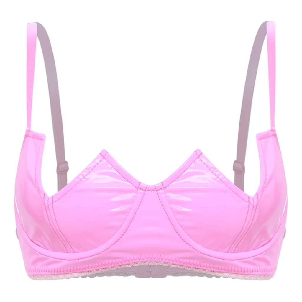 V-Notch Underwired Open Chest Bra Top