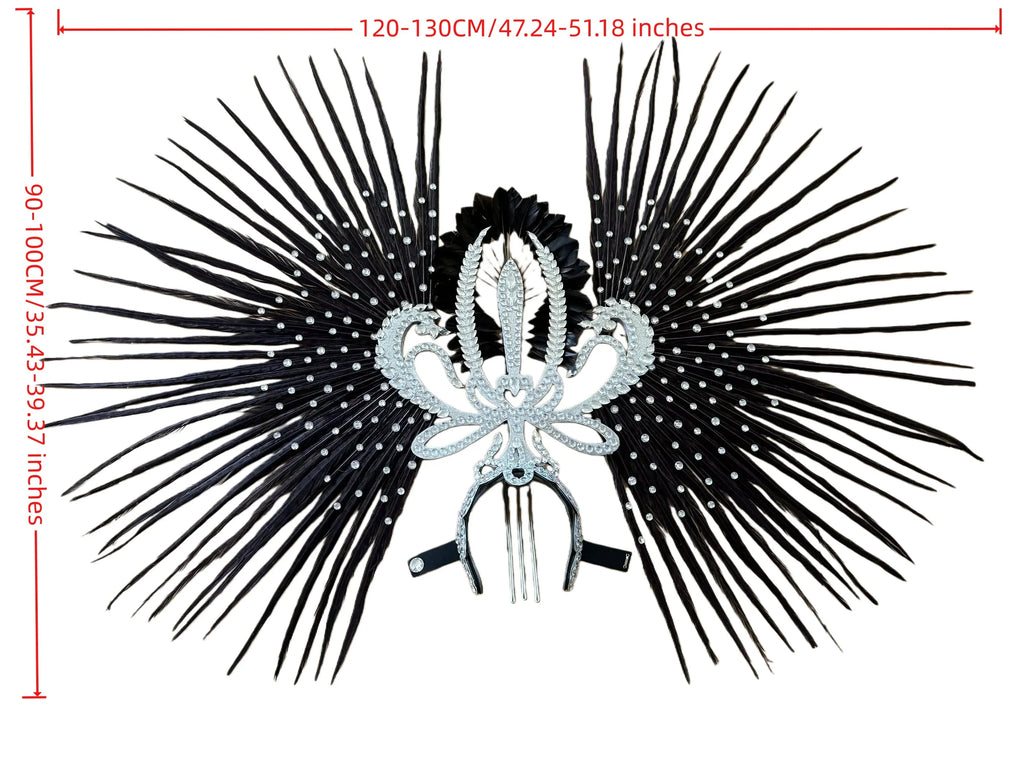 The Stardust Tropicana Samba Crown – Feather & Rhinestone Stage Headdress
