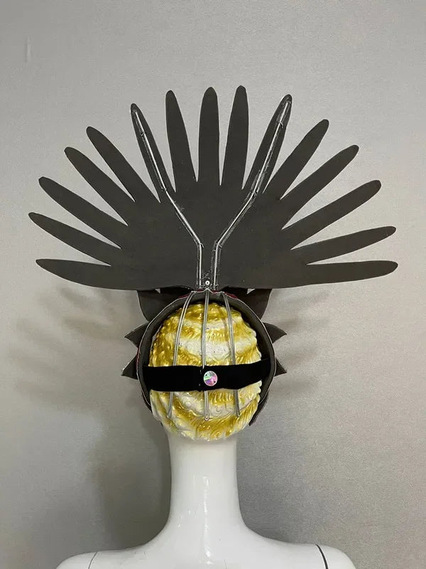 The Stardust Wings of Radiance – Deluxe Feathered Samba & Carnival Crown