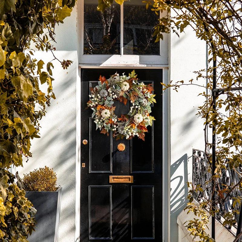 Fall Pumpkin, Berry & Maple Leaf Wreaths