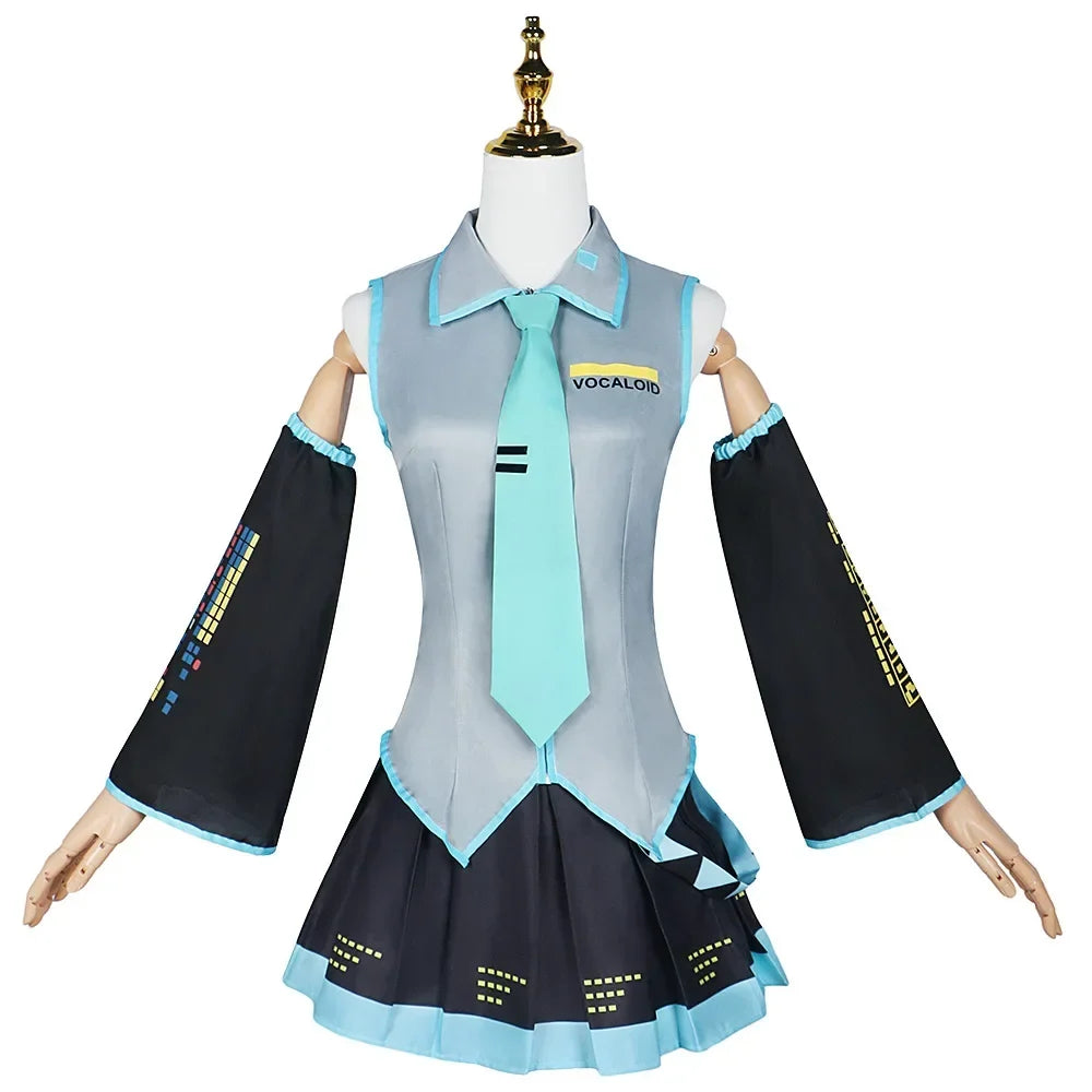 Hatsune Miku Cosplay Costume – Anime Skirt Set with Accessories