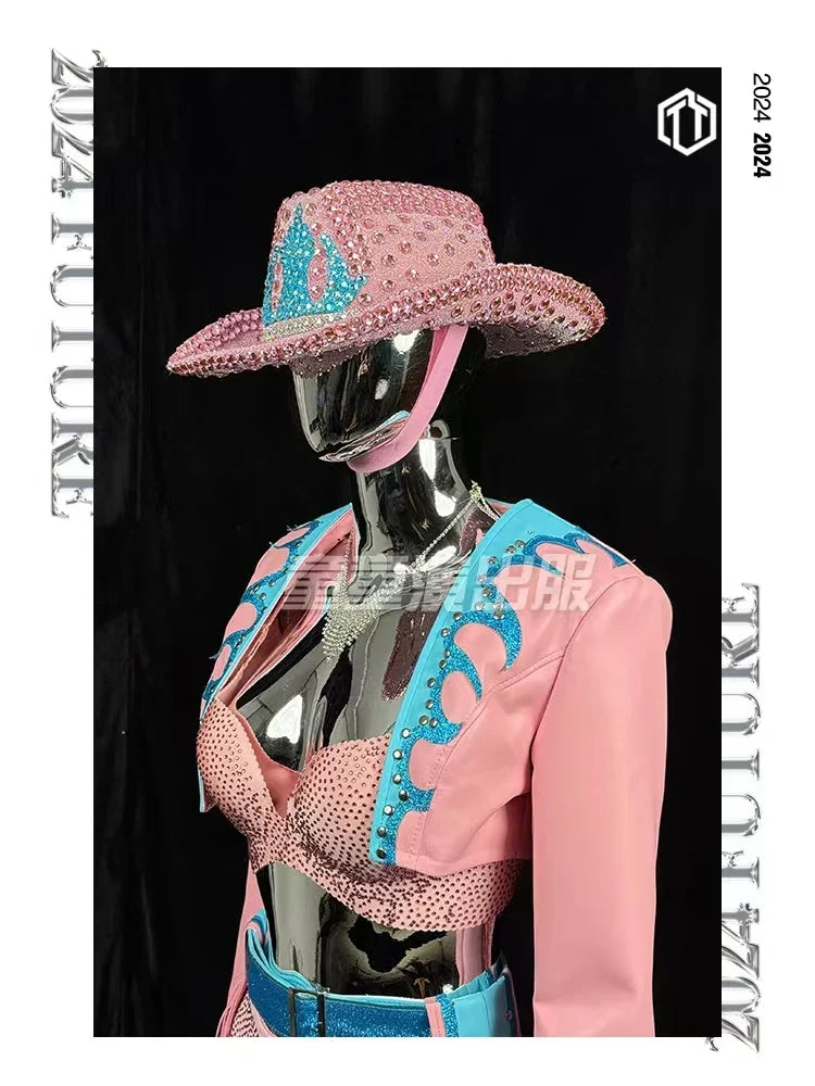 The Stardust Rhinestone Rodeo – Pink Western Performance Suit