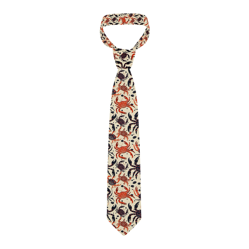 Fun and novel lobster and crab picture design tie fashion animal print men's tie wedding party Halloween shirt accessories