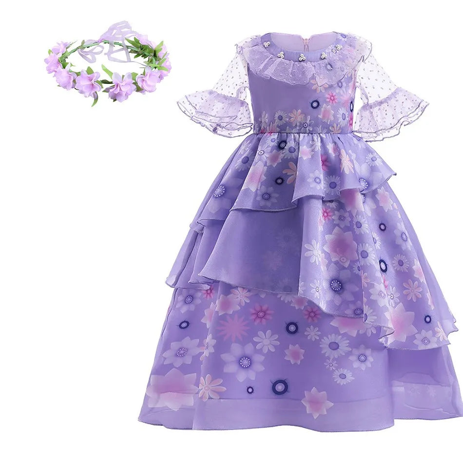 Kids Princess Costume Dress for Girls Cosplay Parties