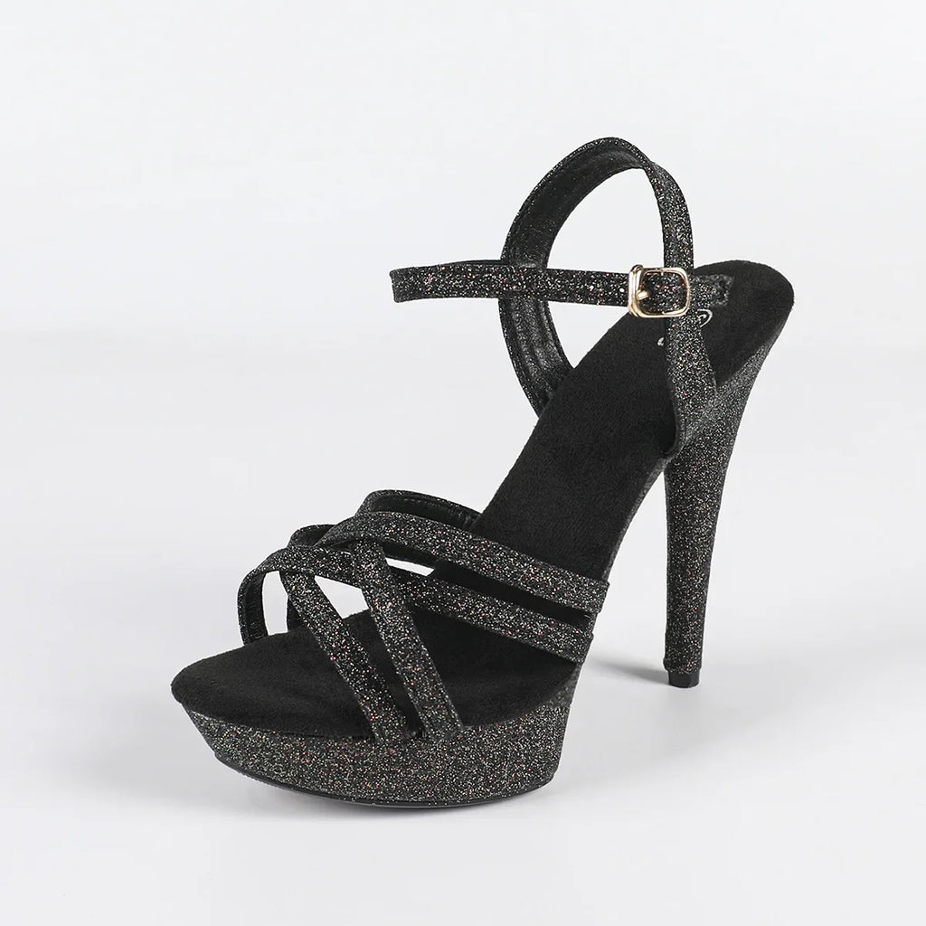The Stardust Catwalk Stiletto – Luxury Rhinestone Platform Sandals
