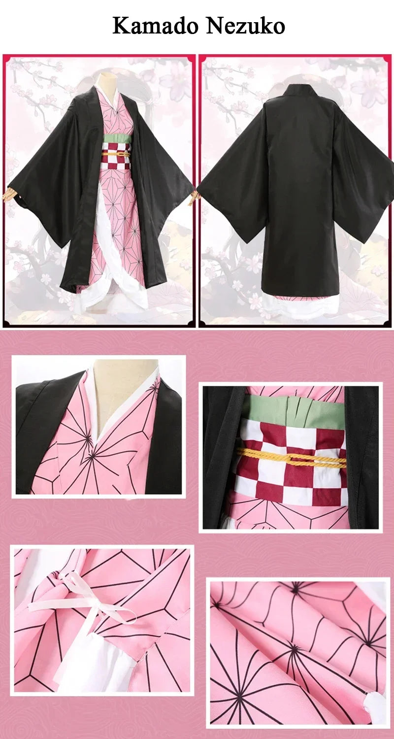Demon Slayer Kids Cosplay Costume – Tanjiro, Nezuko & Shinobu Outfit