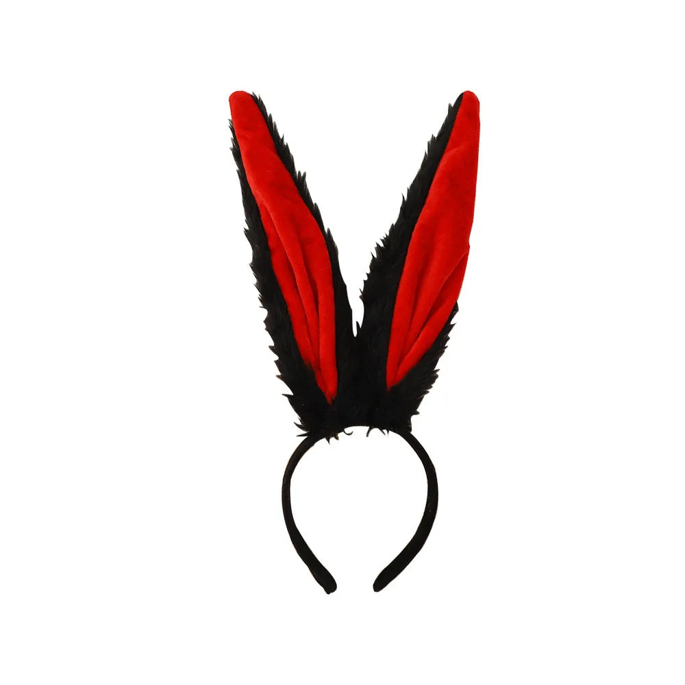 Plush Bunny Ears Cosplay Headband for Women & Girls