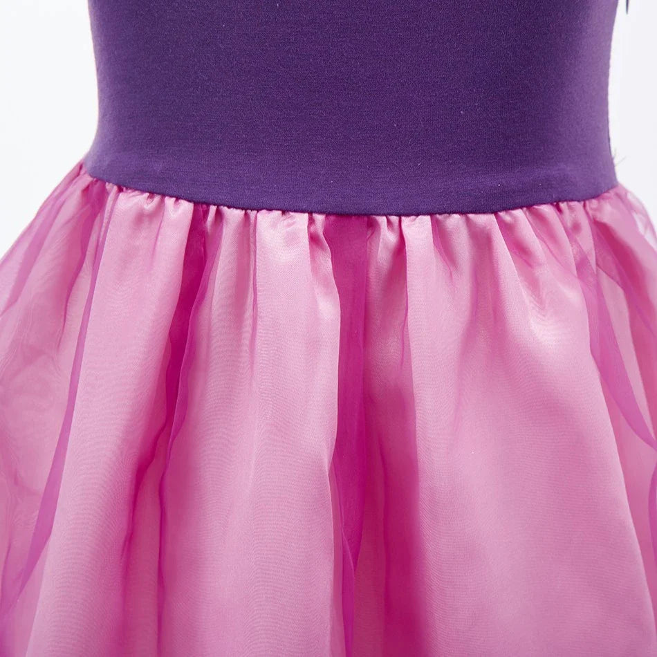 Girls Rapunzel Princess Costume Dress – Tangled Cosplay Outfit