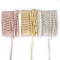 The Stardust Pearl Stream – Premium Glass Rhinestone & ABS Pearl Cup Chain Trim