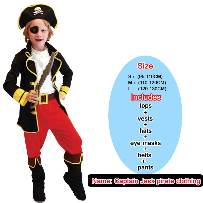 Kids Halloween Pirate Costume for Boys – Adventure Cosplay Outfit