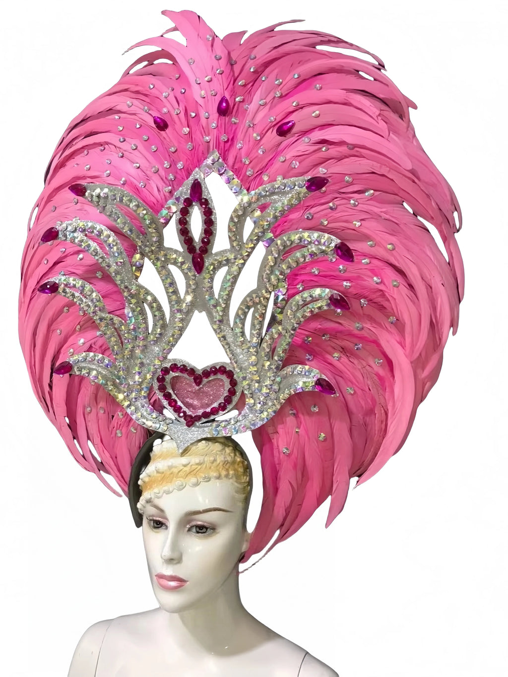 Feather headdress samba costume carnival halloween party bar performance hat makeup dance wings parade