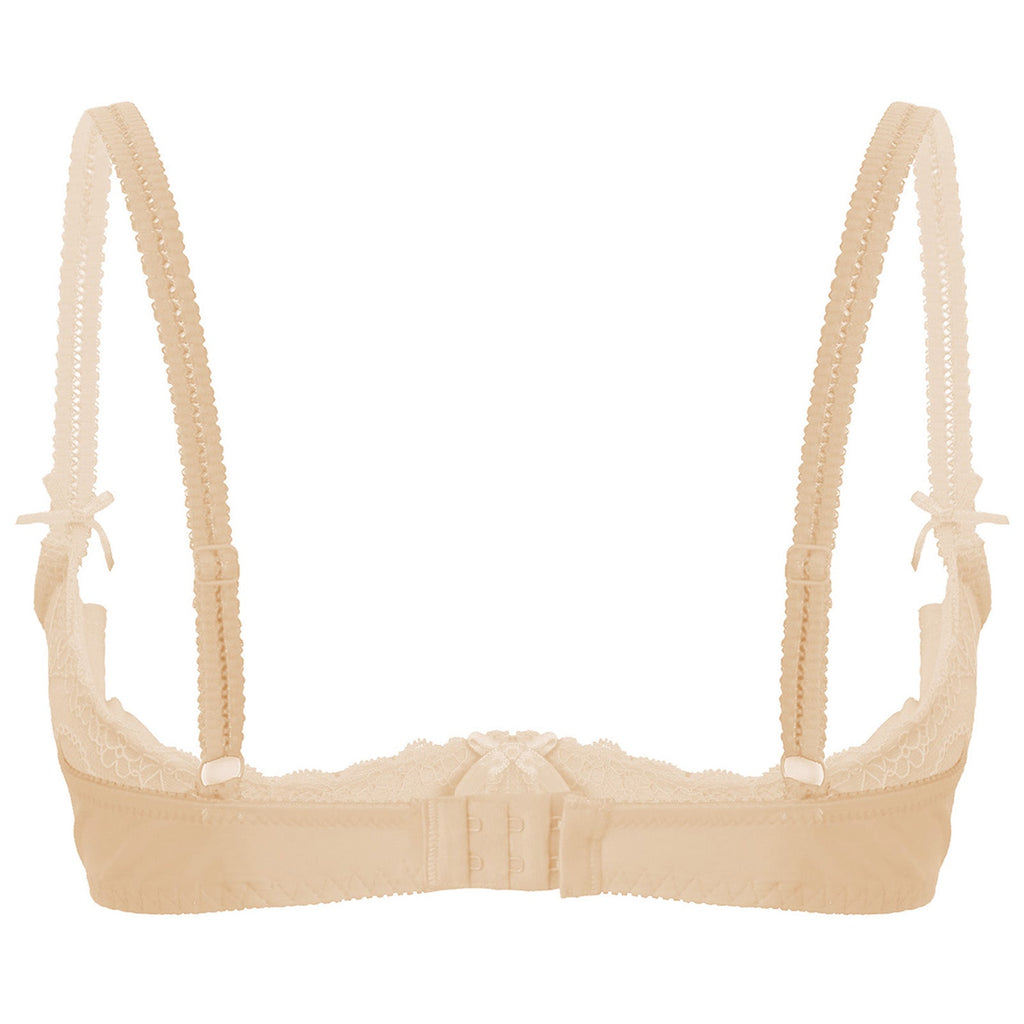 Lace Underwire Half-Cup Push-Up Bra