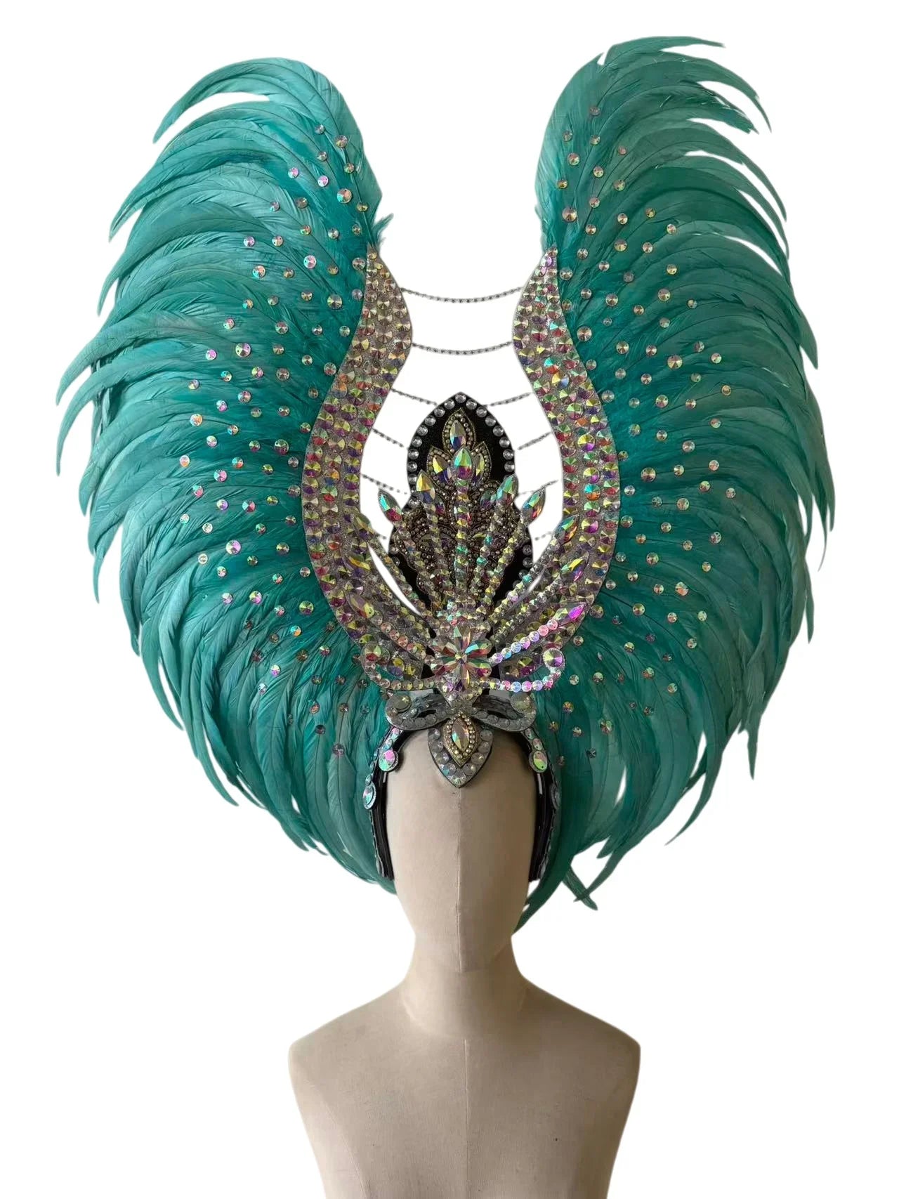The Stardust Aurora Feather Headdress – Light Purple Cabaret & Carnival Crown