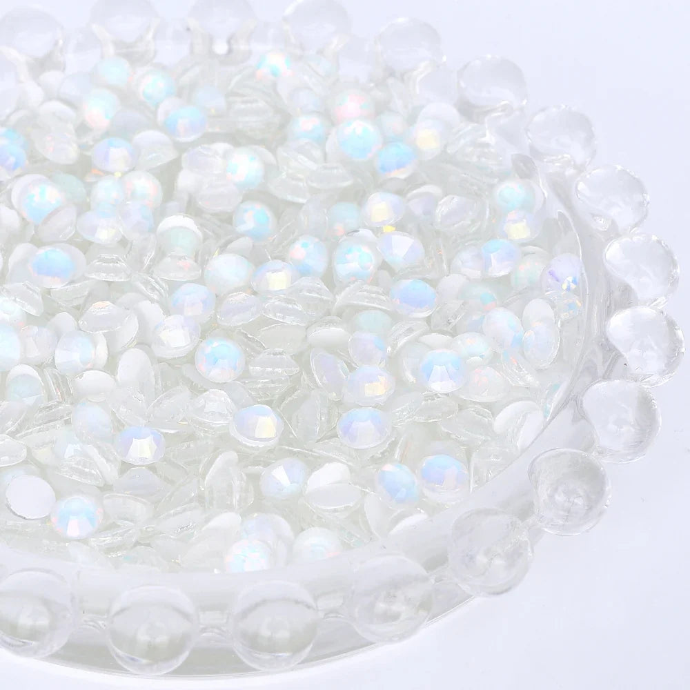 SS6-SS30 Mocha Opal Coral Reef Flatback Glass Non-Hotfix Rhinestones