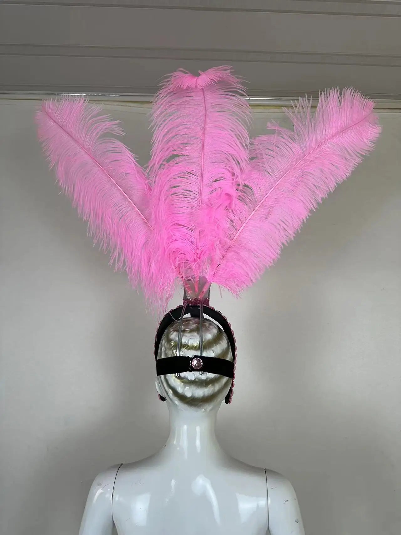 The Stardust Azure Sovereign – Royal Blue Feather Samba Carnival Headdress