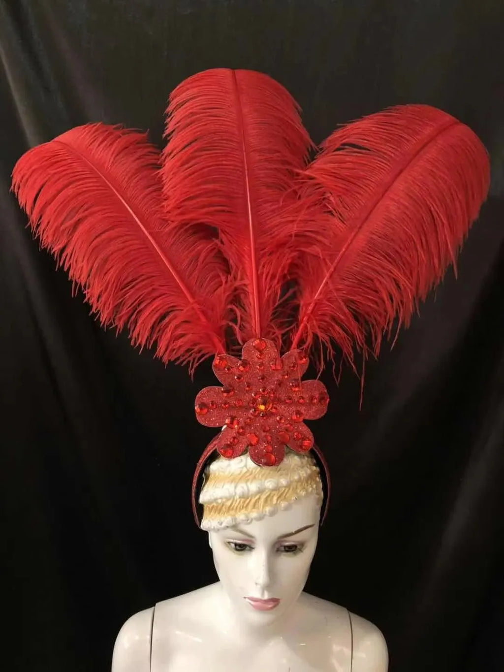 The Stardust Flora Cabaret Crown – Five-Flower Rhinestone Headdress
