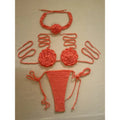The Stardust Blossom Crochet Bikini – Retro Floral Pin-Up Swim Set