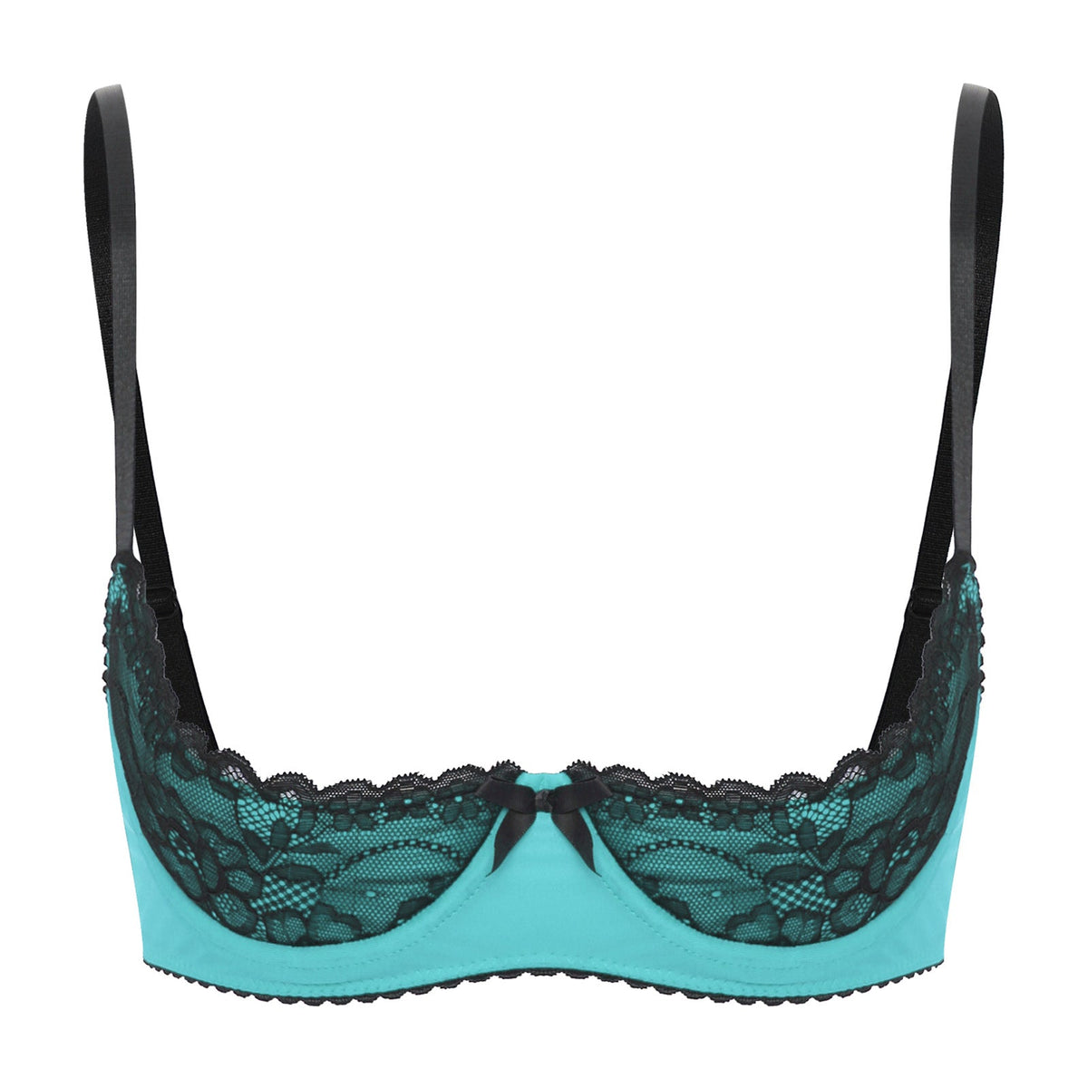 Lace Underwire Half-Cup Balconette Bra