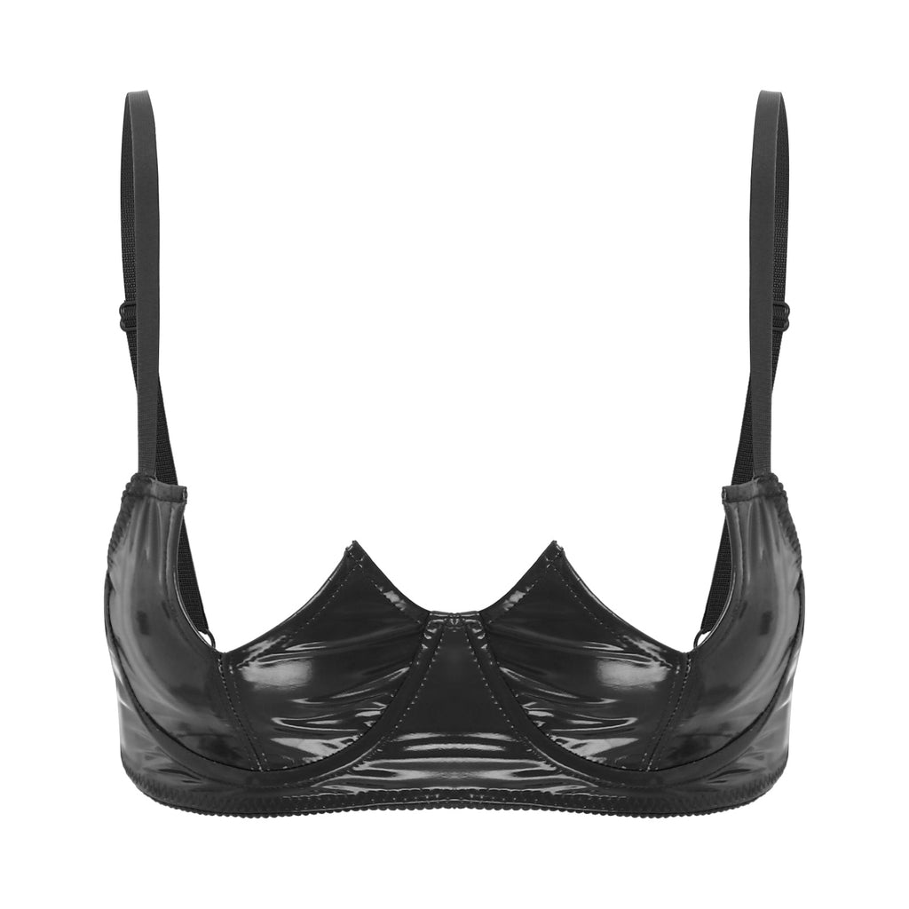 V-Notch Underwired Open Chest Bra Top