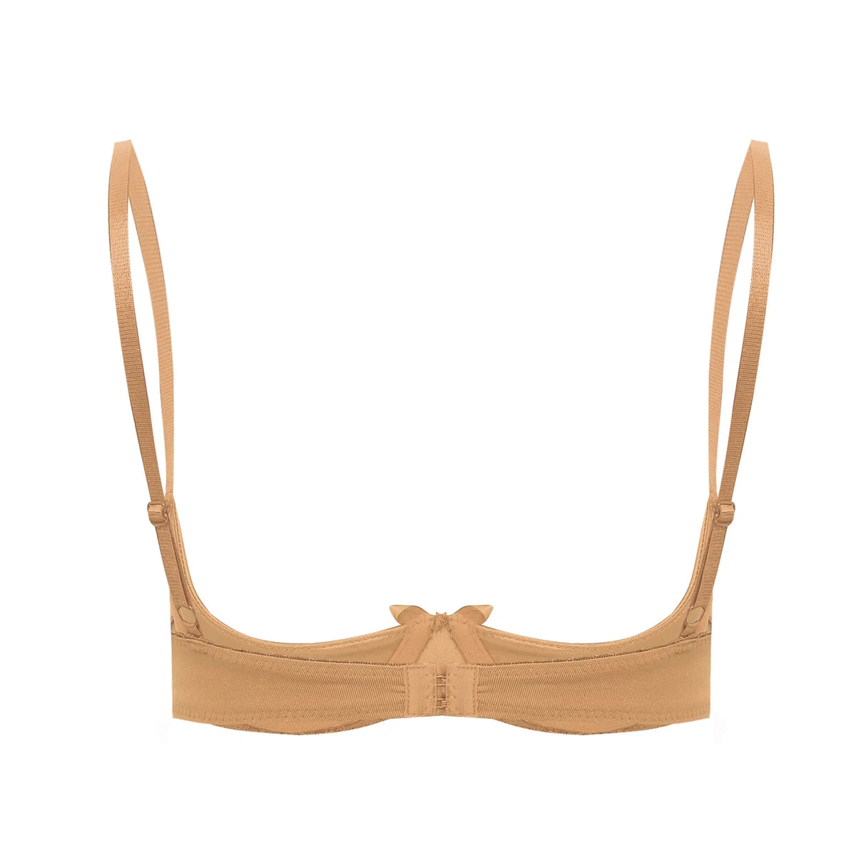Satin Underwire Half-Cup Push-Up Bra