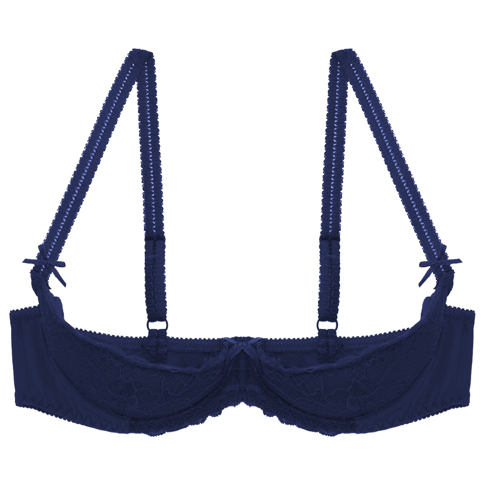 Lace Underwire Half-Cup Push-Up Bra