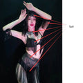 Luxury Crystal Tassel Bikini & Wig Performance Set – Premium Showgirl Stage Costume for GoGo Dancers, Nightclub DJs & Rave Outfits