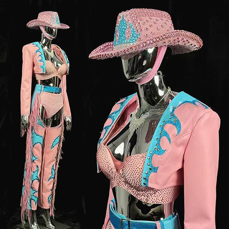 The Stardust Rhinestone Rodeo – Pink Western Performance Suit