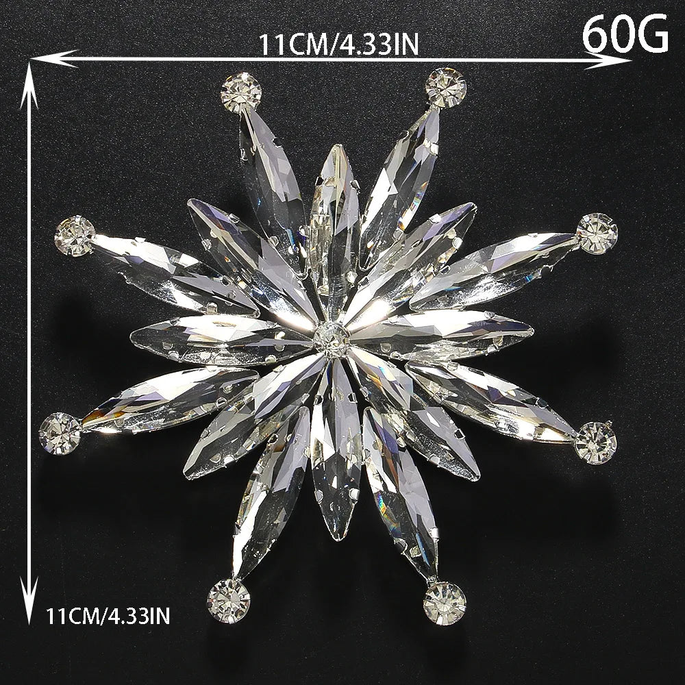Large Luxury Rhinestone Star Brooch