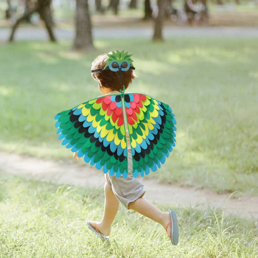 Kids Bird Cosplay Costume Wings Cape with Mask – Animal Outfit