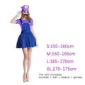 Super Luigi Costume Adult Cosplay Jumpsuit Dress Set