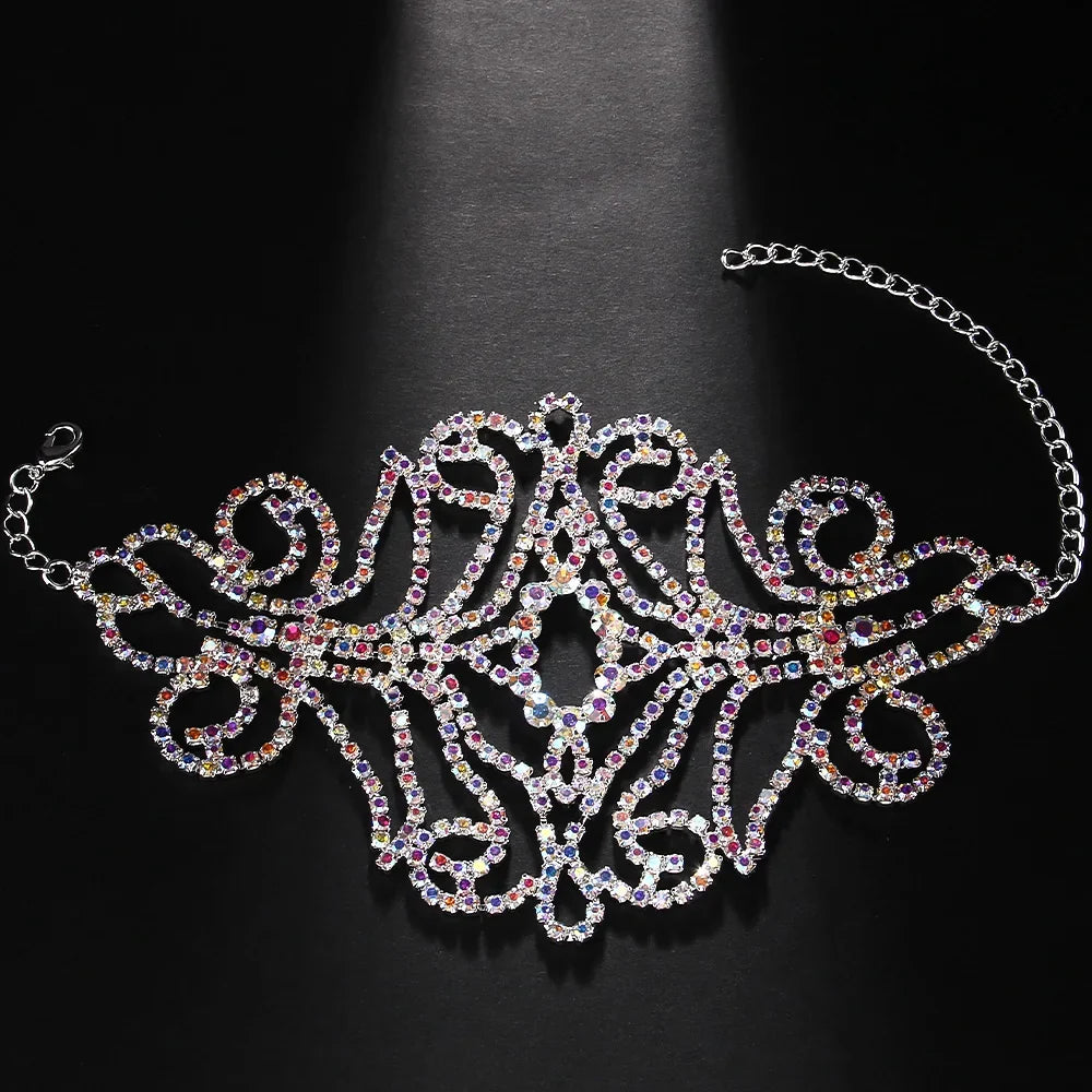 AB Rhinestone Wrap Snap Bracelet