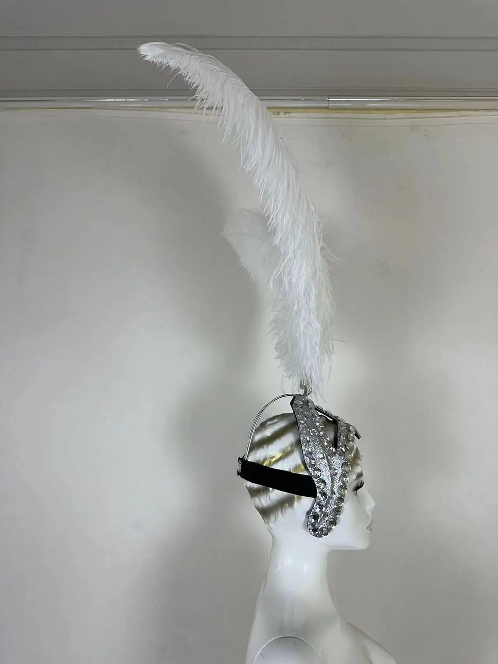 The Stardust Azure Sovereign – Royal Blue Feather Samba Carnival Headdress