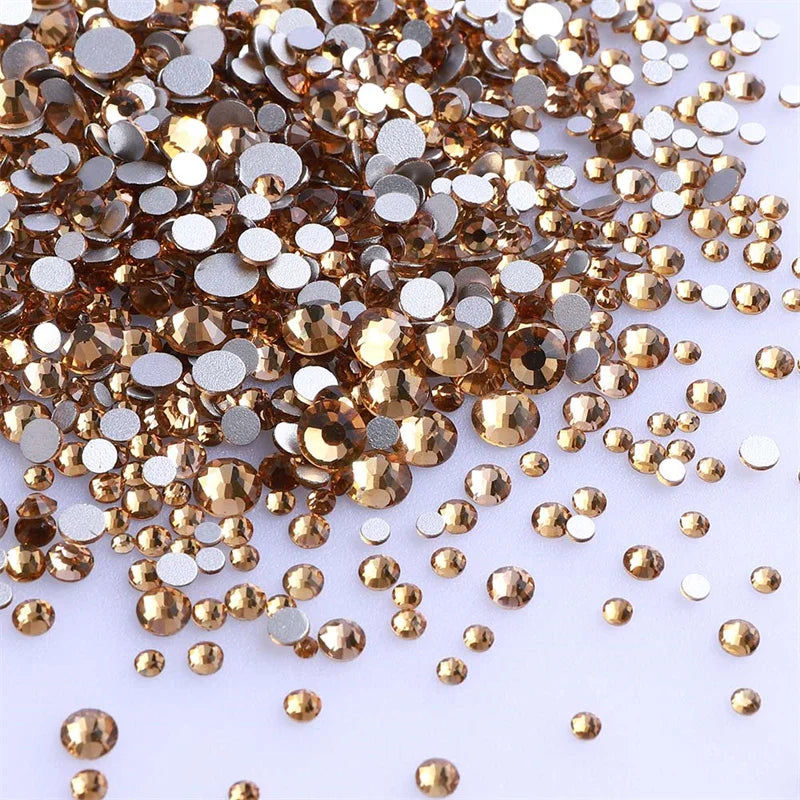 SS3-SS30 Yellow Series Hot-Fix Glass Flat Back Rhinestones