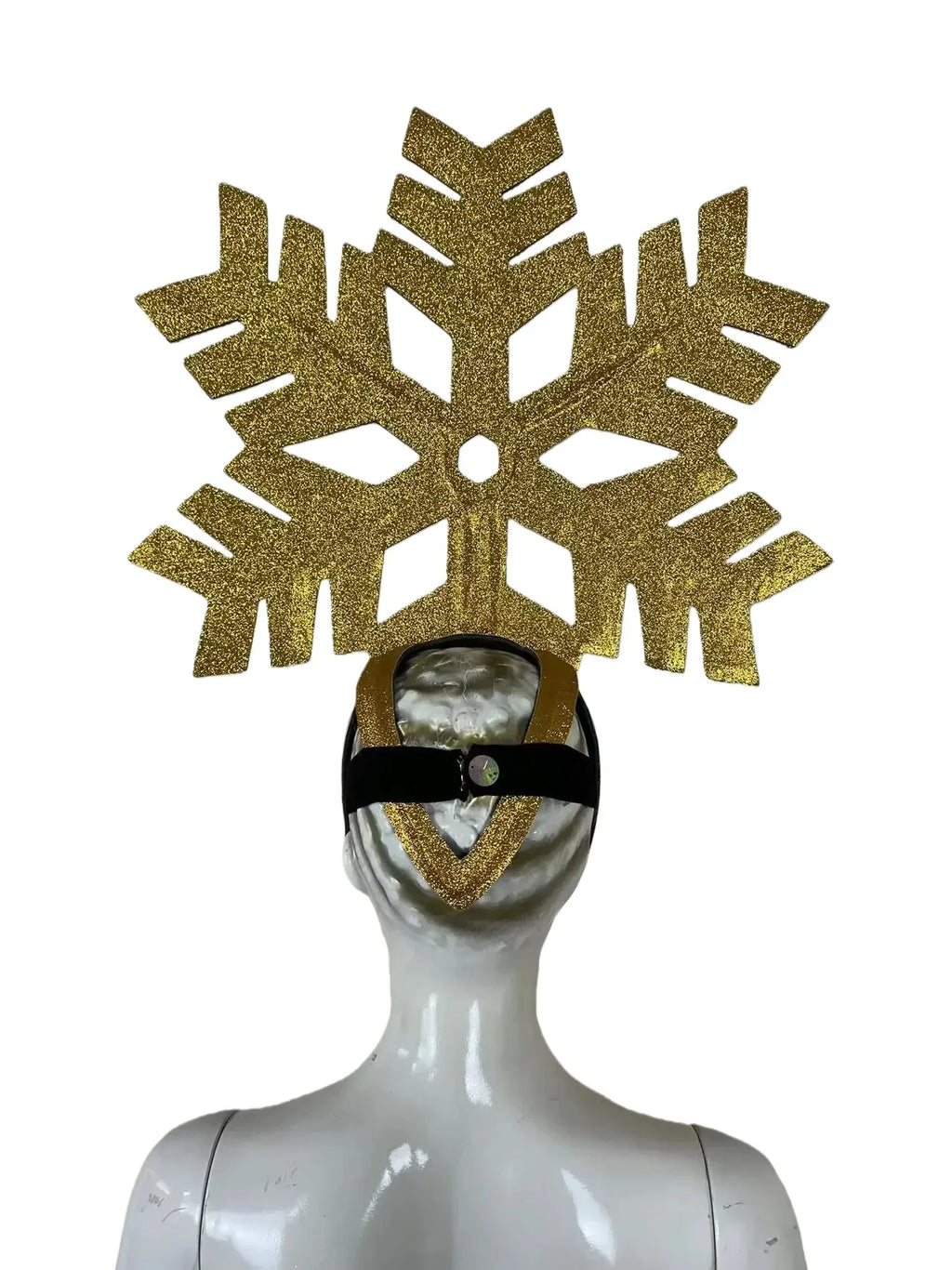 The Stardust Dionysia – Gold Snowflake Starburst Carnival & Masque Ball Crown