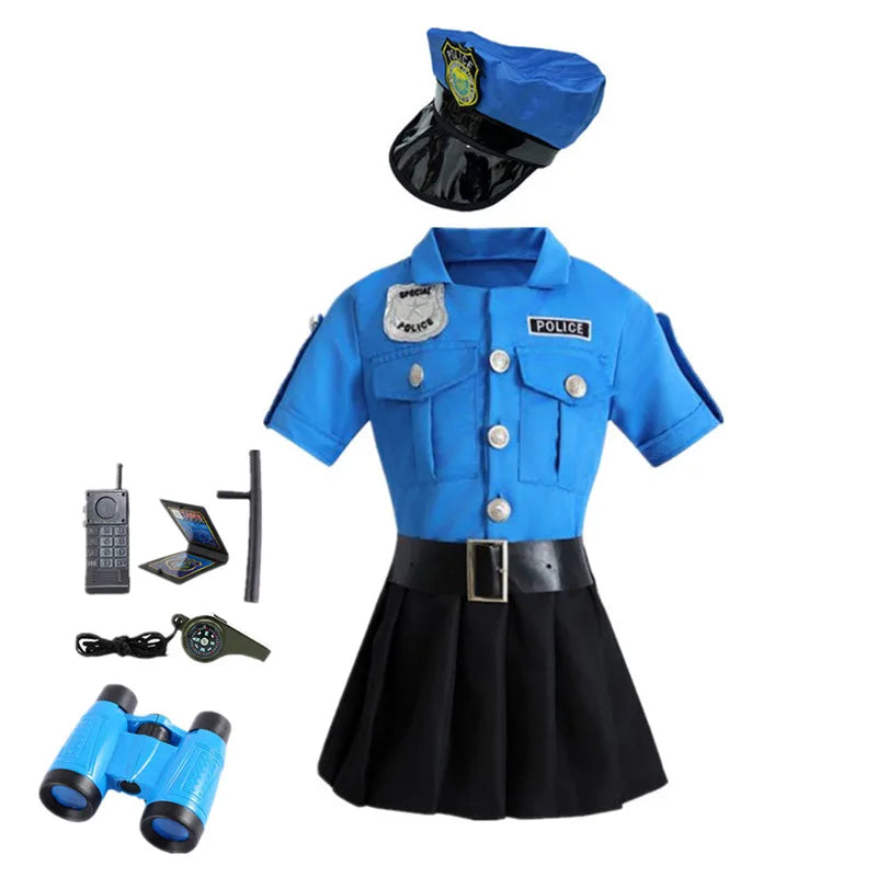 Kids Police Officer Costume – Role Play Uniform Outfit