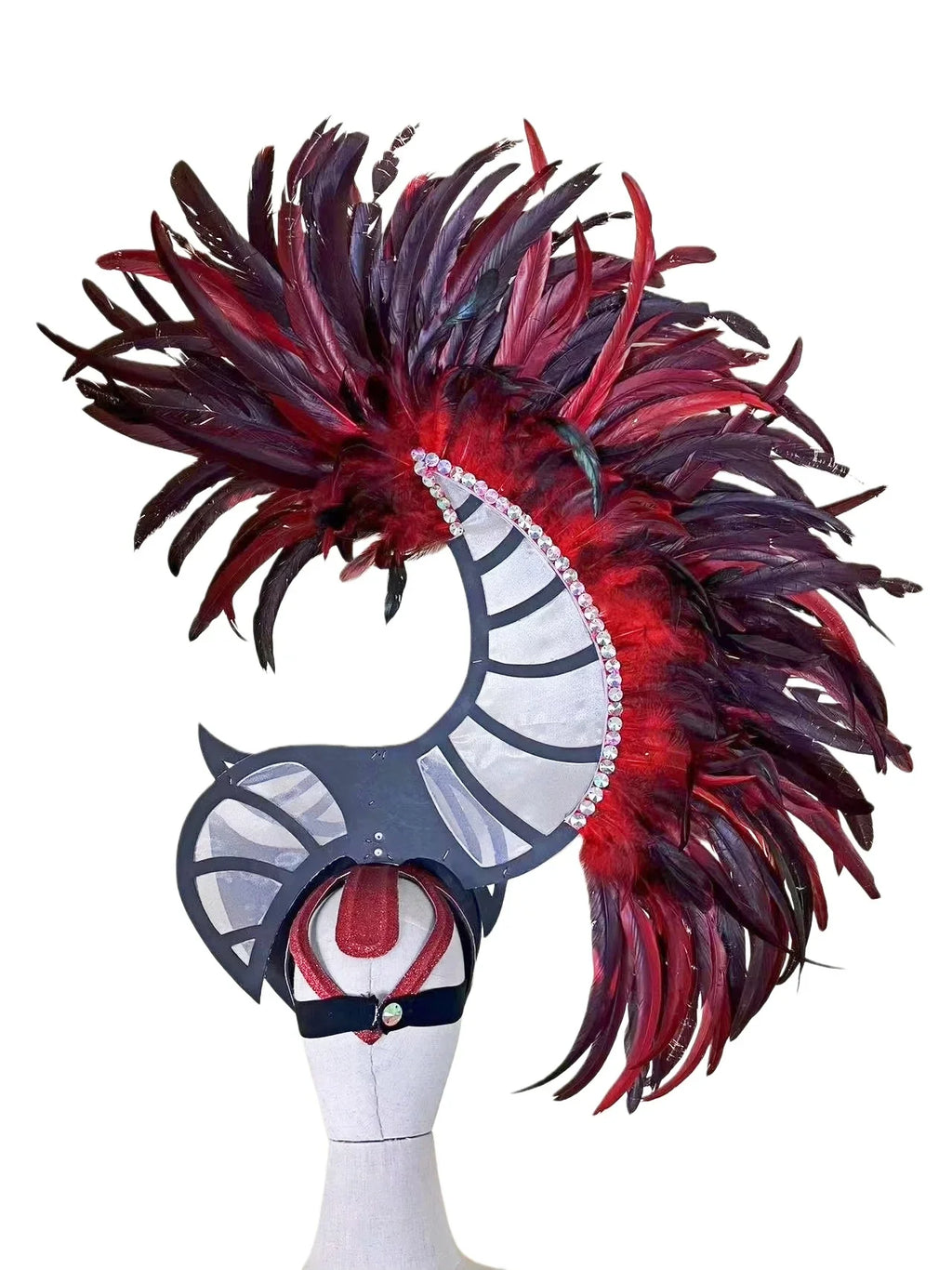 The Stardust Zenith – Premium Feathered Carnival & Samba Crown Headdress