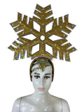 The Stardust Dionysia – Gold Snowflake Starburst Carnival & Masque Ball Crown
